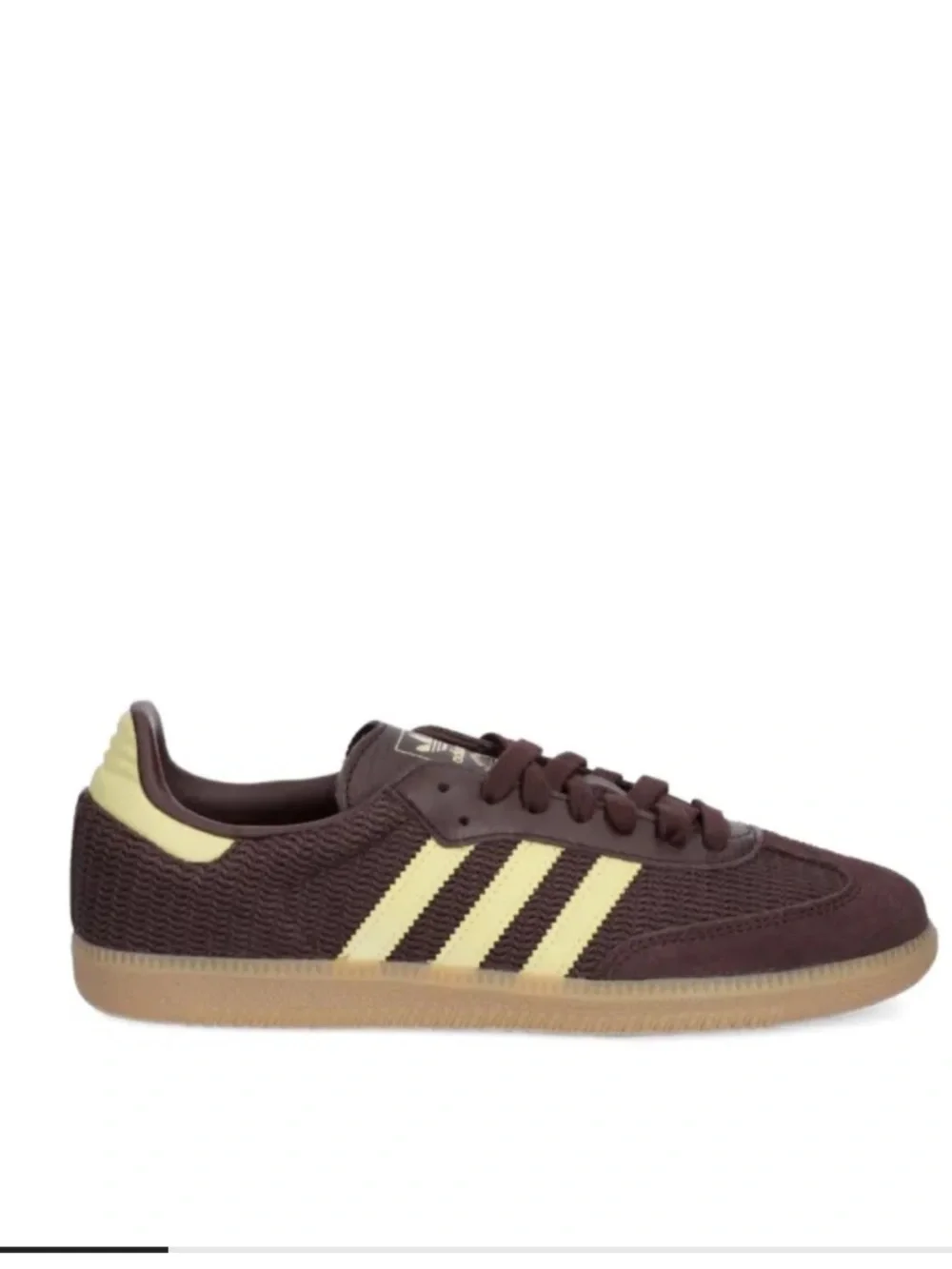 Women's Adidas Samba OG - Shadow Brown/Powder Yellow size 9 - Picture 3 of 14